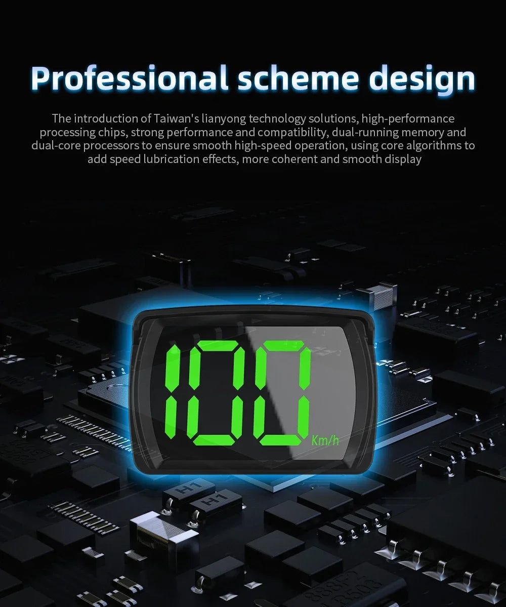 Y03 Digital GPS Speedometer Universal GPS Head up Display HUD Big Font KMH Reminder Meter Car Electronic Displayer Plug and Play MasCar