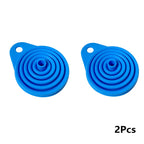 2Pcs Foldable Car Engine Funnel Silicone Liquid Funnel Washer Engine Oil Petrol Change Tools for Motorcycle Car Acesssories MasCar