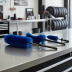 Car Wheel Multifunction Cleaning Brush Long Soft Handle Rim Hub Microfiber Brush Tire Detail Brush Auto Motorcycle Washing Tool MasCar