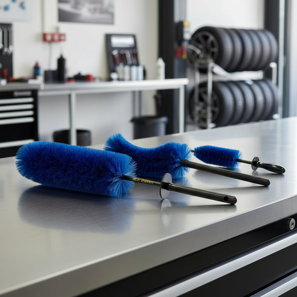 Car Wheel Multifunction Cleaning Brush Long Soft Handle Rim Hub Microfiber Brush Tire Detail Brush Auto Motorcycle Washing Tool MasCar