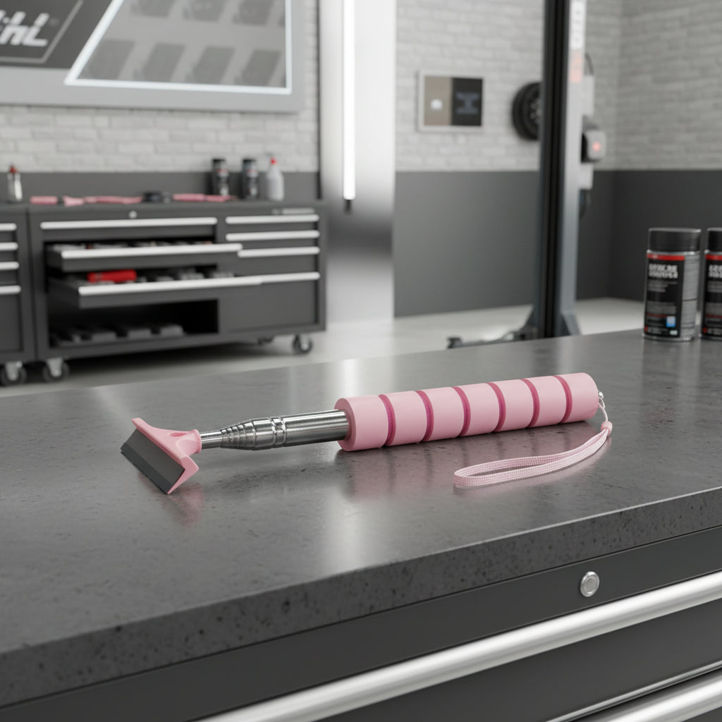 Car Rearview Mirror Wiper Cleaning Tool Auto Glass Mist Cleaner Scraper Car Accessories Handle Telescopic Window Cleaning Brush MasCar