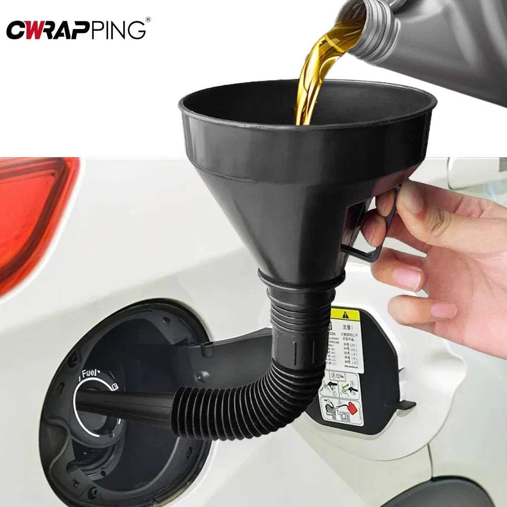 Engine Refueling Funnel with Filter for Car Motorcycle Truck Oil Gasoline Filling Strainer Extension Pipe Hose Funnels Tool MasCar