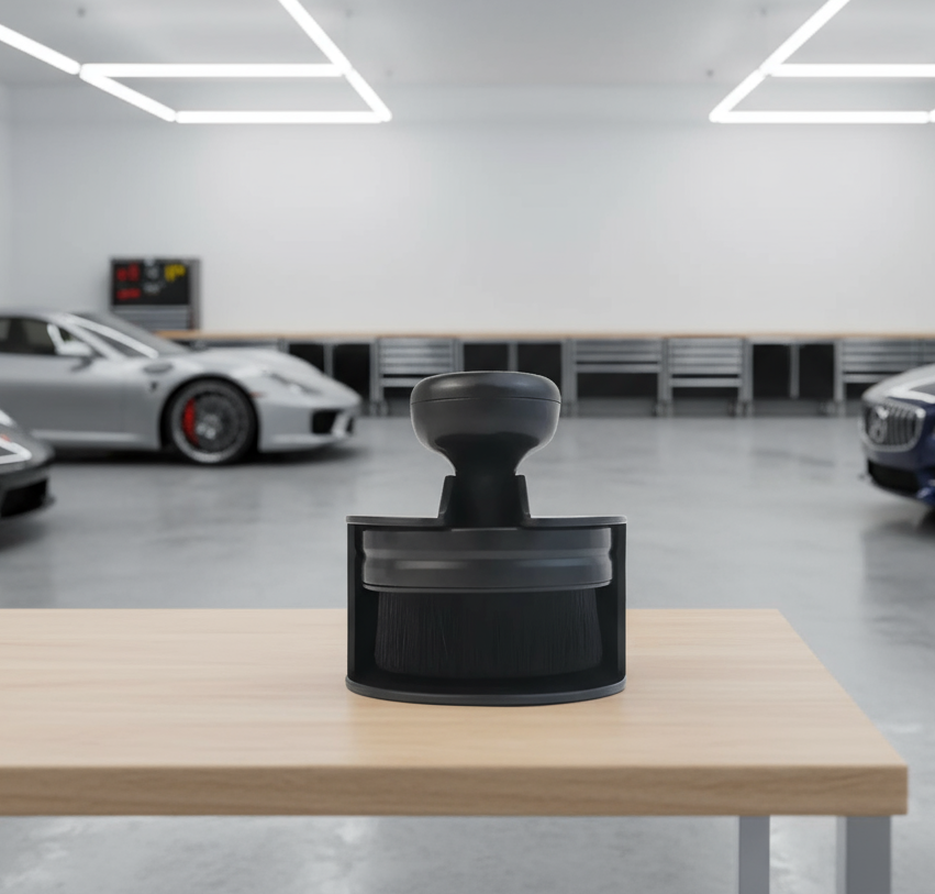 APPLICATEUR / TAMPON DE BRILLANT PNEUS – Avec support de rangement MasCar