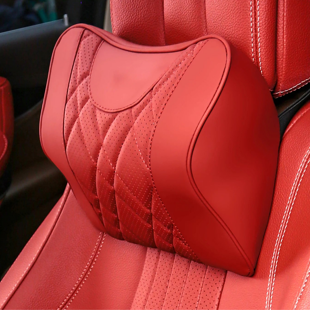 COUSSIN REPOSE NUQUE AUTO – Confort mémoire de forme et design cuir respirant MasCar