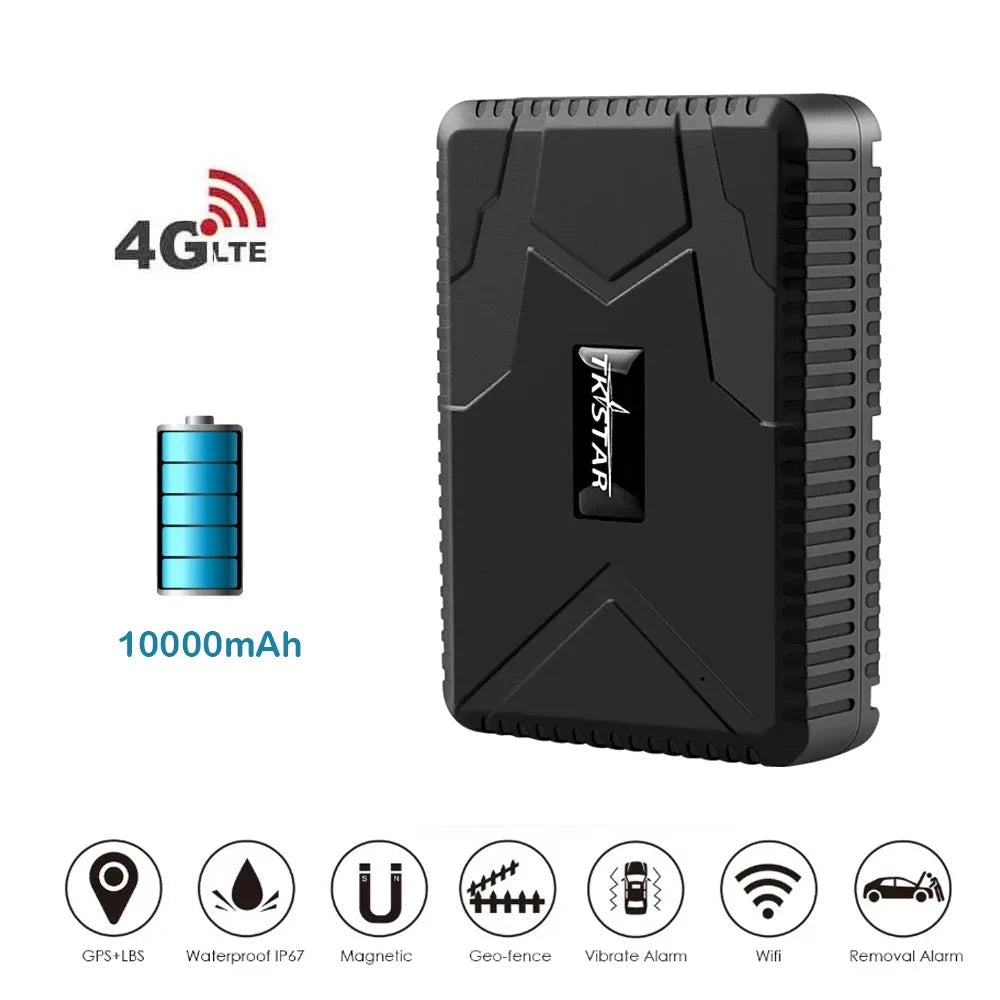 4G Car GPS Tracker   TKSTAR  TK915 GPS Locator 10000mAh Magnet Waterproof IP65 GPS Car Tracker Tamper Alert LIFETIME FREE APP MasCar