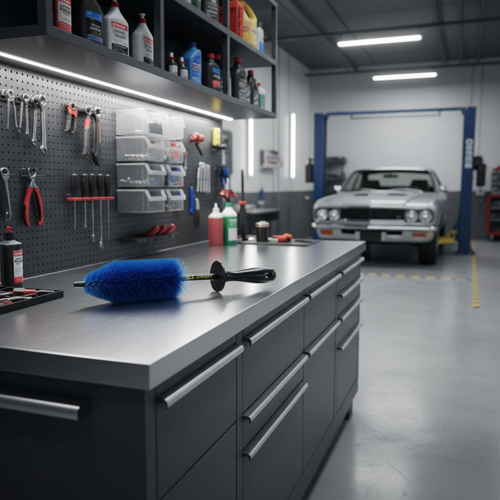 Car Wheel Multifunction Cleaning Brush Long Soft Handle Rim Hub Microfiber Brush Tire Detail Brush Auto Motorcycle Washing Tool MasCar