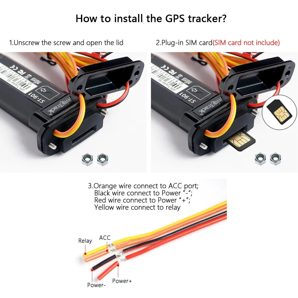 TRACEUR GPS ÉTANCHE ST-901 – suivi en temps réel pour voiture et moto