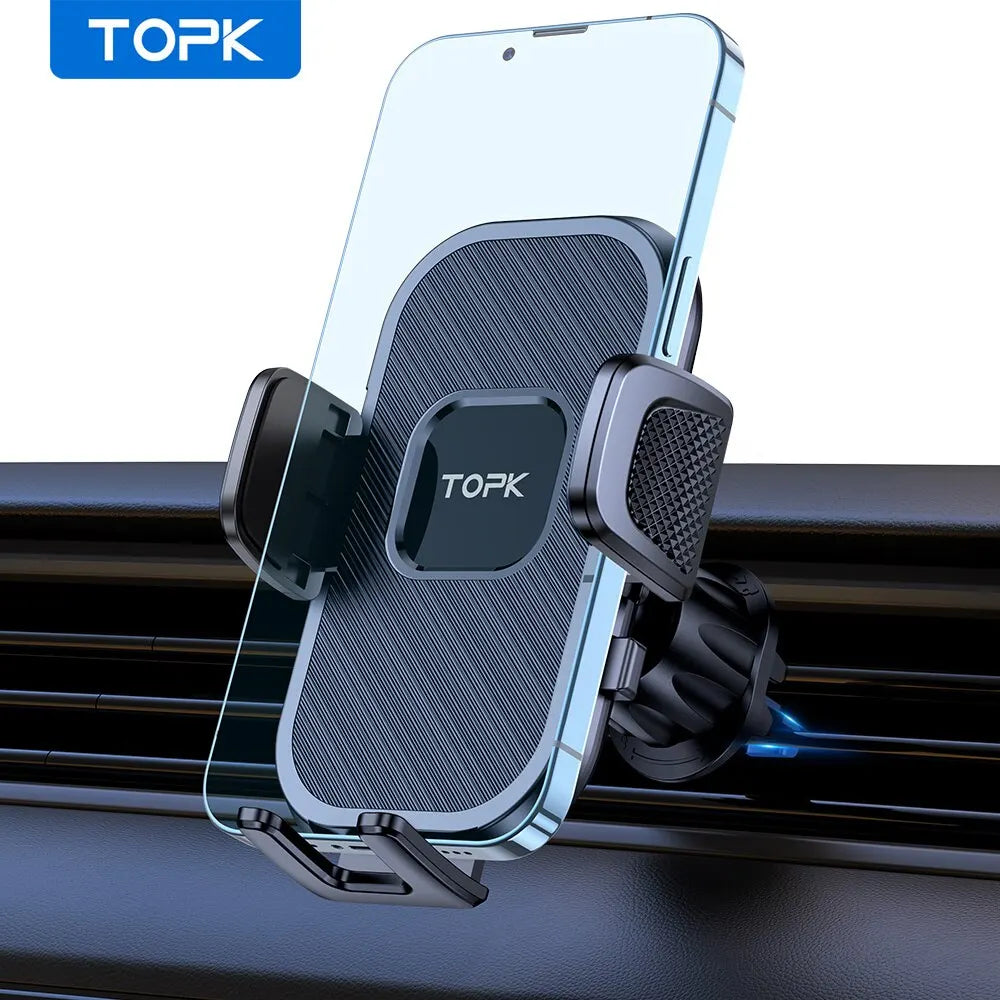 TOPK Car Phone Holder Gravity Stand for iPhone Xiaomi Samsung Car Mobile Support for Dashboard Windshield Air Vent Phone Mount MasCar