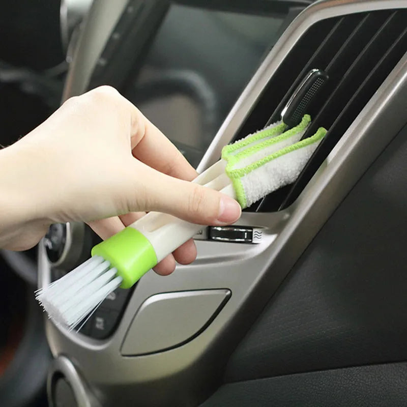 2In1 Car Air-Conditioner Outlet Cleaning Tool Multi-purpose Dust Brush Car Interior Multi-purpose Brush Car Grille Cleaner Brush MasCar