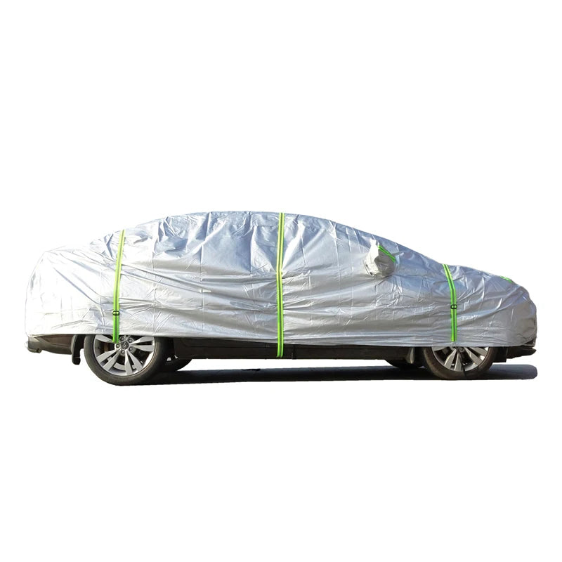 Car Cover Outdoor Protection Full Exterior Snow Cover Sunshade Dustproof Protection Cover Universal for Hatchback Sedan SUV MasCar
