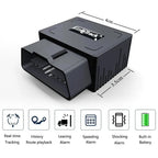 Mini Plug Play OBD GPS Tracker Car GSM OBDII Vehicle Tracking Device OBD2 16 PIN Interface China GPS Locator with Software & APP MasCar