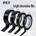 Car -modified color film, High brightness black carbon fibrous PET car interior and exterior sticker, body mid -net modification MasCar