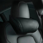 KJOY Seat Headrest Travel Rest Neck Pillow PU Leather Neck Pillow Memory Foam Pillows Car Accessories  used for Tesla Model3/Y/X MasCar