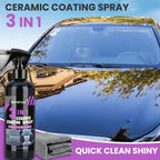 3 in 1 Car Ceramic Liquid Coating Spray Nano Crystal Hydrophobic Layer Polishing Agent High Gloss Paint Protection Wax Car Care MasCar