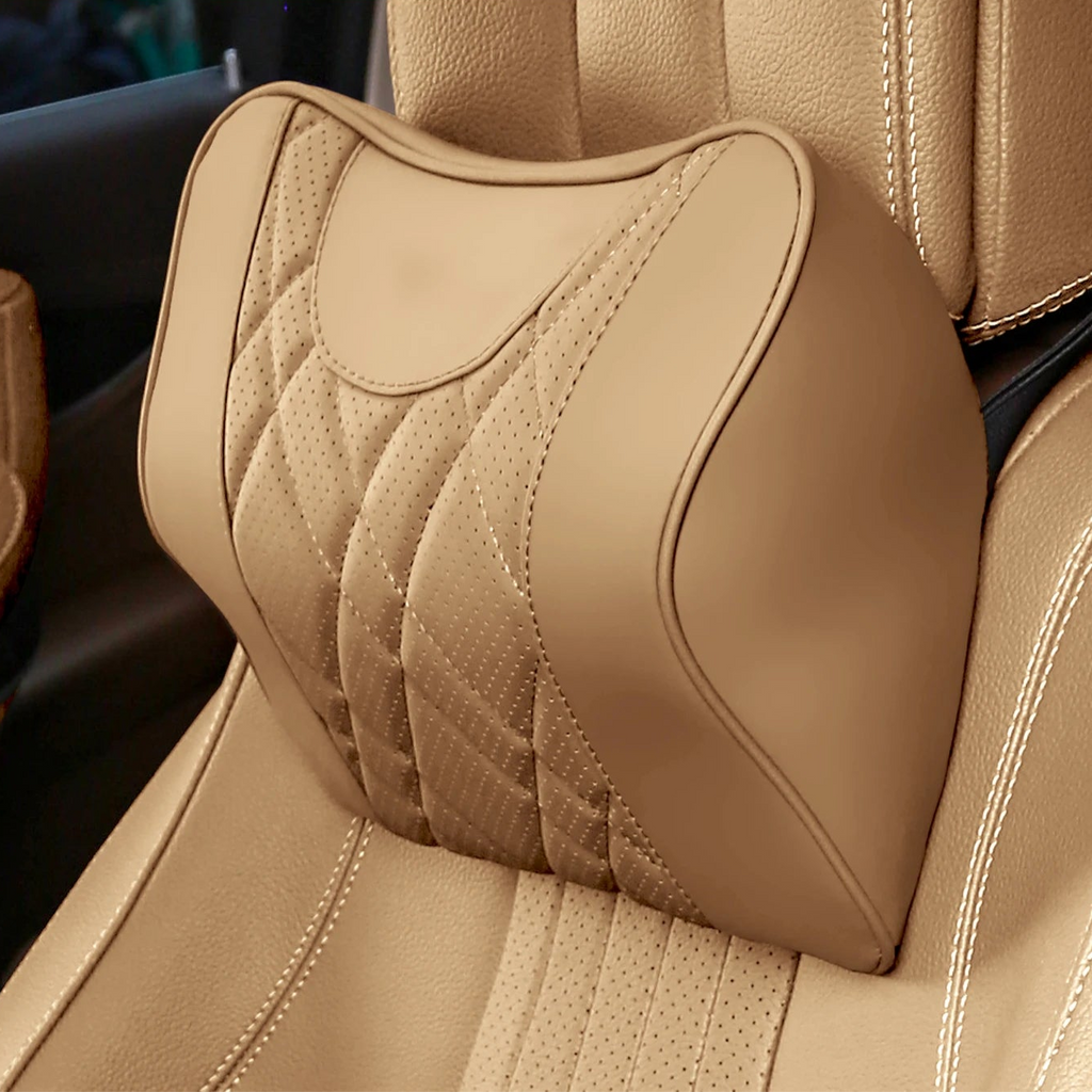 COUSSIN REPOSE NUQUE AUTO – Confort mémoire de forme et design cuir respirant MasCar