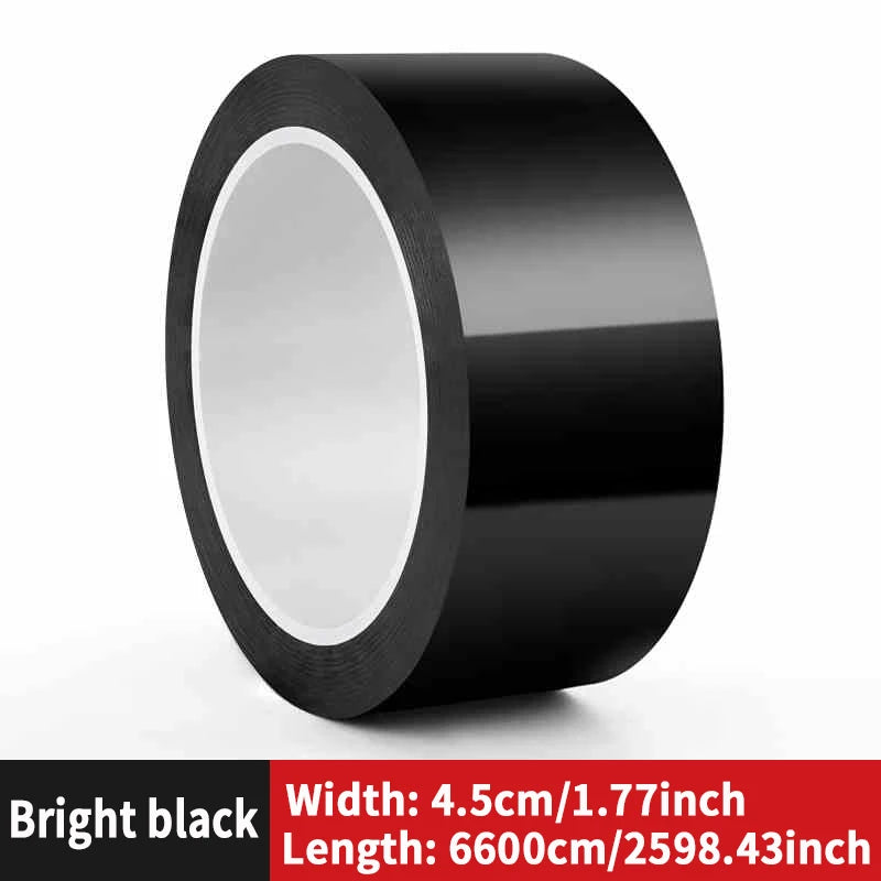 Car -modified color film, High brightness black carbon fibrous PET car interior and exterior sticker, body mid -net modification MasCar
