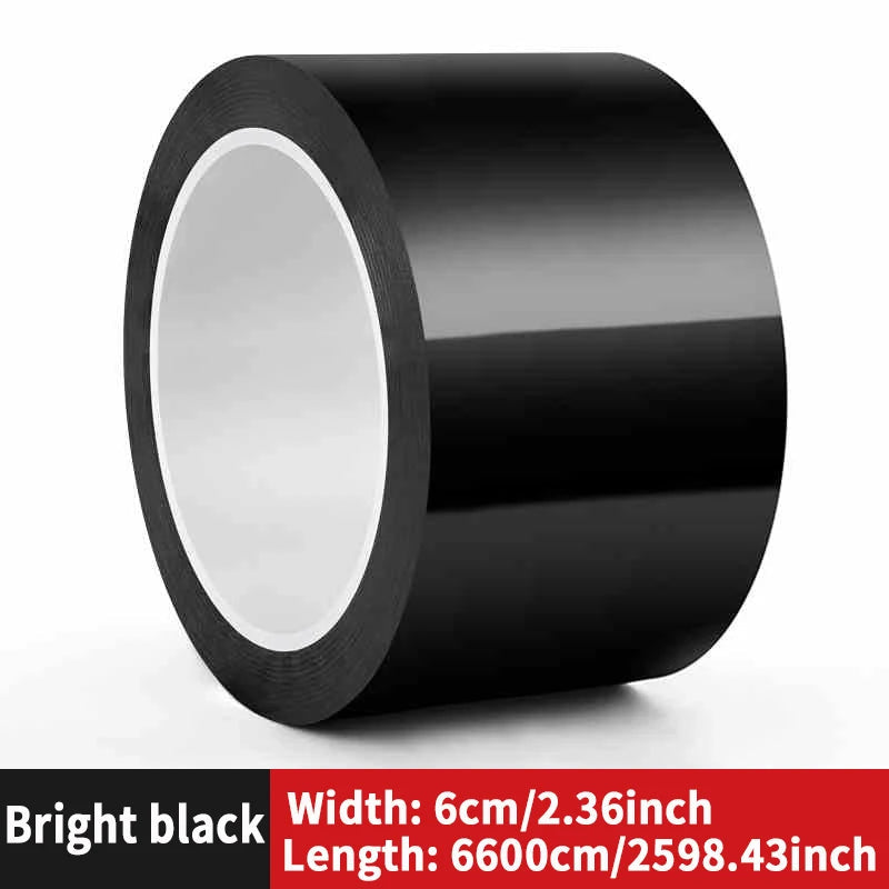 Car -modified color film, High brightness black carbon fibrous PET car interior and exterior sticker, body mid -net modification MasCar