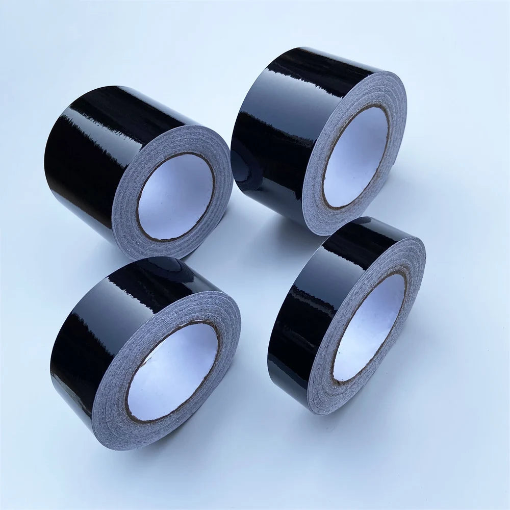 3/5/7/10CM Glossy Black Vinyl Stripes Chrome Delete Vinyl Window Trim Film For Car Interior Hood Roof Pillar MasCar
