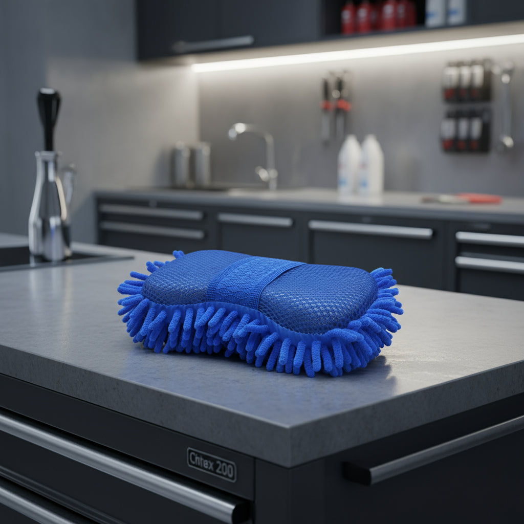 Chenille Car Wash Gloves Microfiber Wipe Car Sponge Scratch Free Car Wash Cleaning Coral Velvet Double-Sided Car Cleaning Tool MasCar