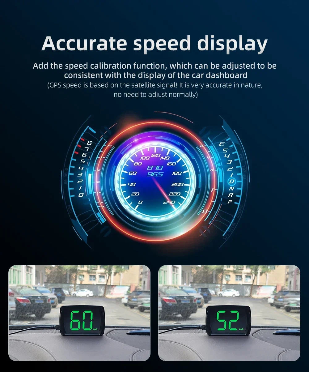 Y03 Digital GPS Speedometer Universal GPS Head up Display HUD Big Font KMH Reminder Meter Car Electronic Displayer Plug and Play MasCar
