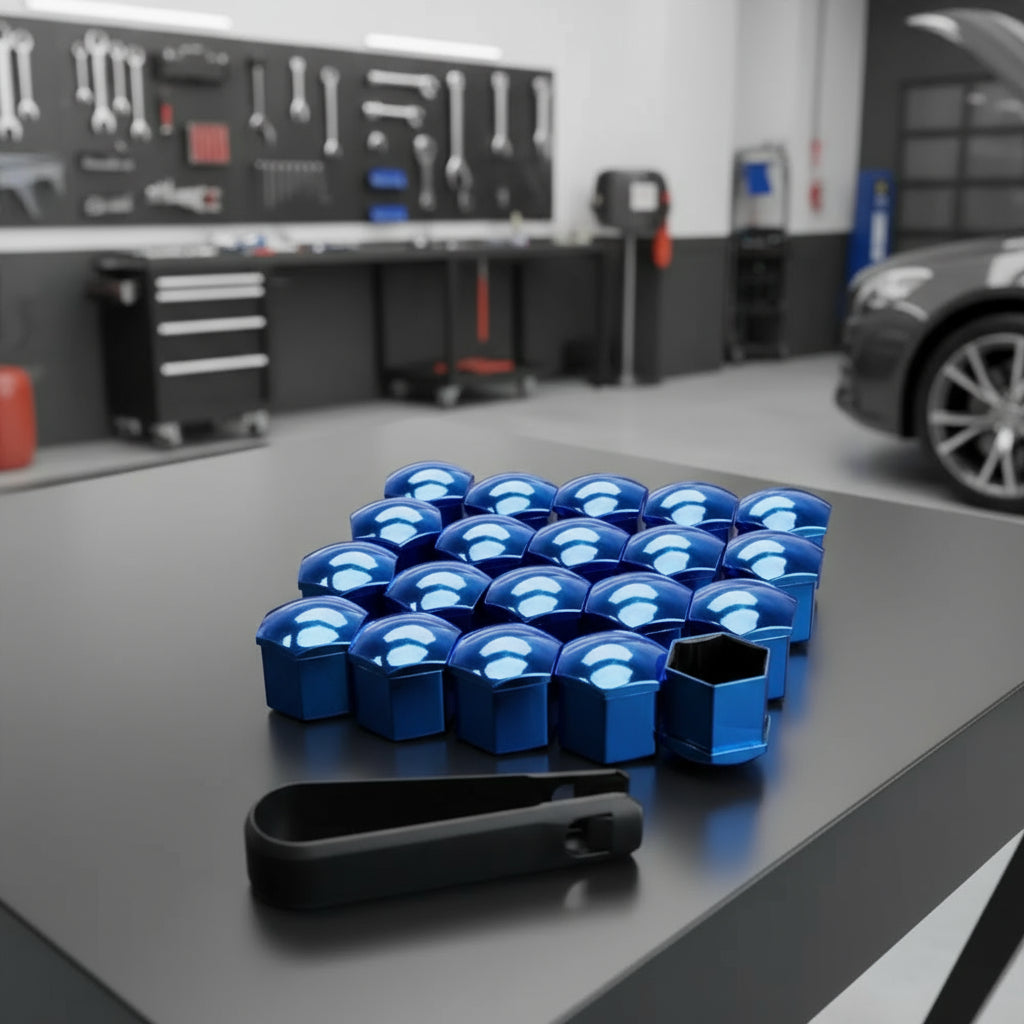 20 Pcs Car Wheel Nut Caps Protection Anti-Rust Auto Hub Car Tire Screw Caps Nut Bolt Covers Caps Exterior Decoration 17/19/21 mm MasCar