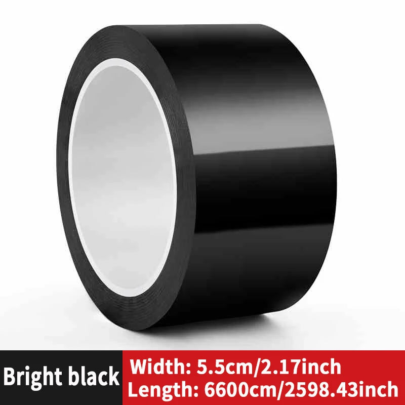 Car -modified color film, High brightness black carbon fibrous PET car interior and exterior sticker, body mid -net modification MasCar
