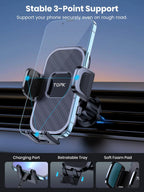 TOPK Car Phone Holder Gravity Stand for iPhone Xiaomi Samsung Car Mobile Support for Dashboard Windshield Air Vent Phone Mount MasCar