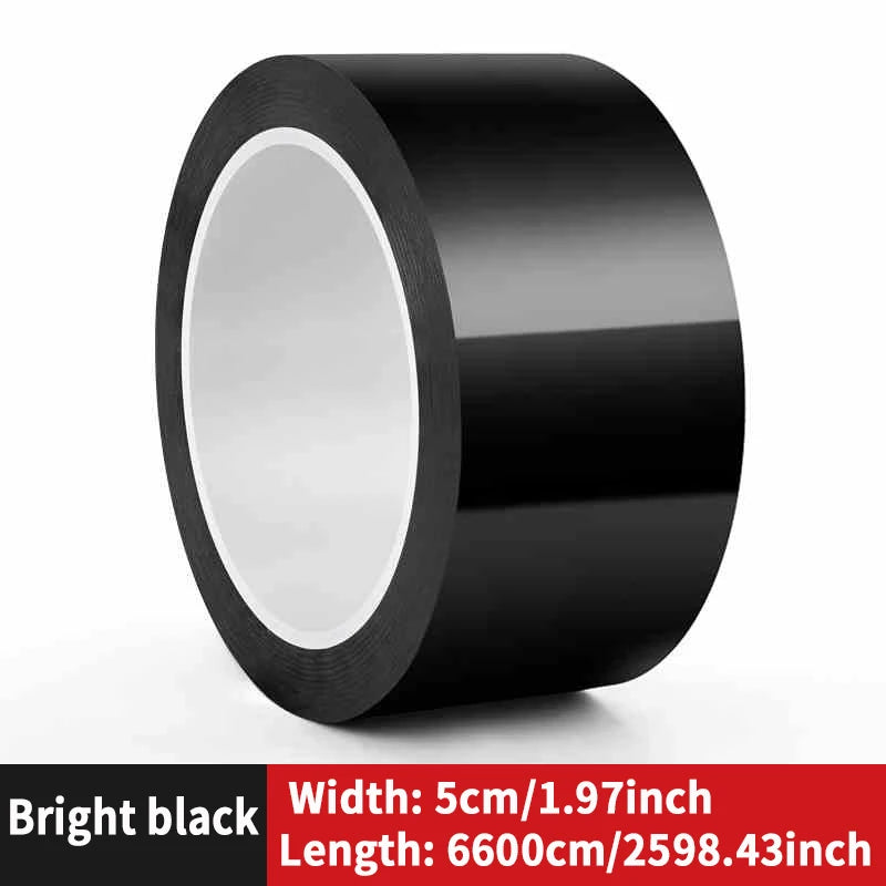 Car -modified color film, High brightness black carbon fibrous PET car interior and exterior sticker, body mid -net modification MasCar