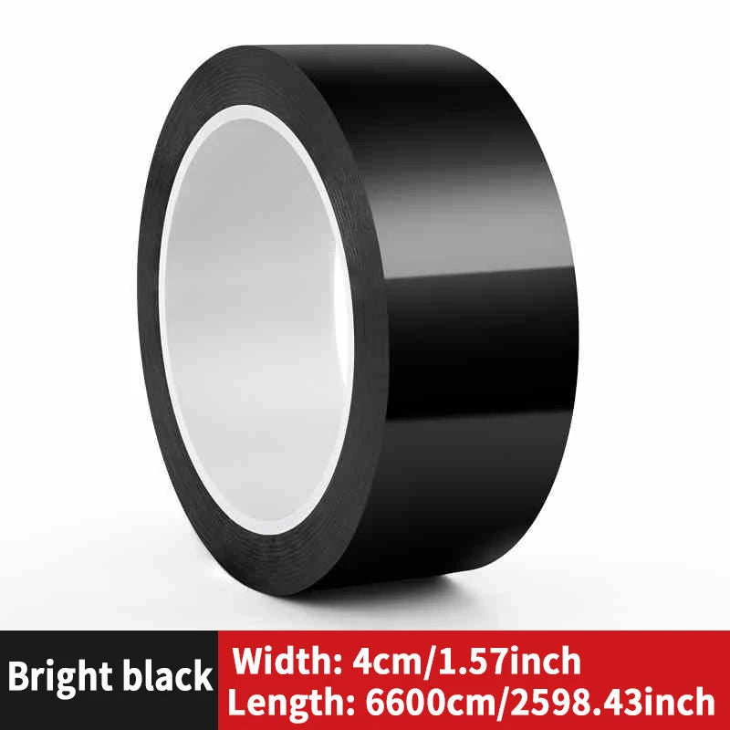 Car -modified color film, High brightness black carbon fibrous PET car interior and exterior sticker, body mid -net modification MasCar