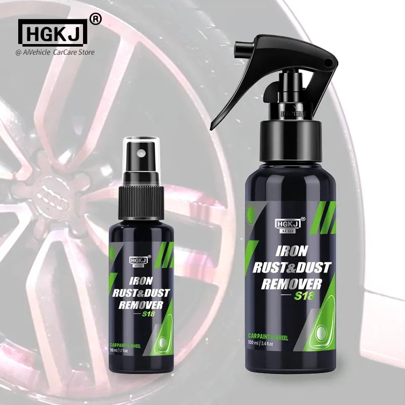 HGKJ Car Paint & Wheel Iron Particles Powder Cleaning Super Rust Dust Remover Spray Metal Surface Defender Auto Rim Cleaner MasCar