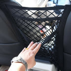 1pc universal elastic polyester car truck seat mesh storage net bag with hook between seats organizer holder pocket MasCar