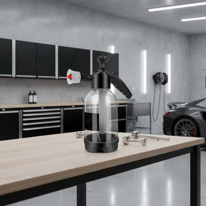 2L Foam Sprayer Car Wash Hand-held Foam Watering Can Air Pressure Sprayer Plastic Disinfection Water Bottle Car Cleaning Tools MasCar