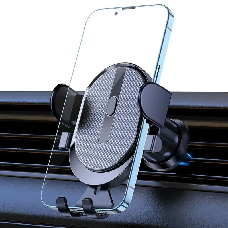 Mobile Phone Holder Air Outlet Gravity Sensor Car Holder Riangle Gravity Frosted Simplicity Solid Metallic Material MasCar