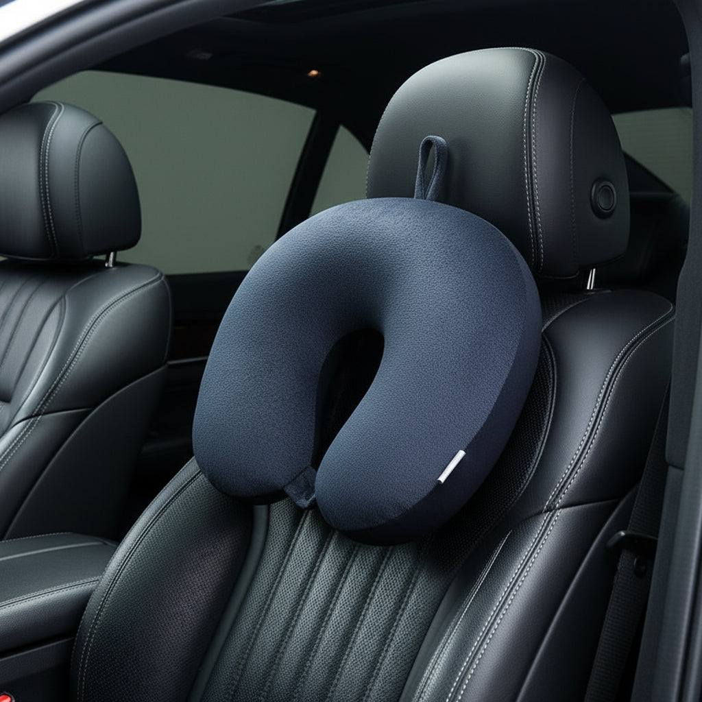 1PC Car Neck Pillow Soft Travel Pillow with Foam Particles for Comfort on Airplanes Cars and Home Office Use Stuffed Toy MasCar