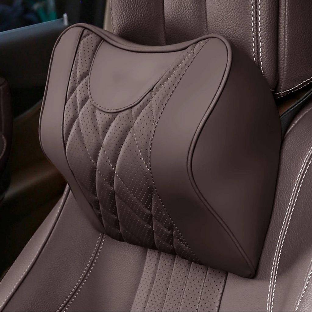 COUSSIN REPOSE NUQUE AUTO – Confort mémoire de forme et design cuir respirant MasCar