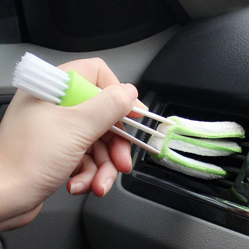 2In1 Car Air-Conditioner Outlet Cleaning Tool Multi-purpose Dust Brush Car Interior Multi-purpose Brush Car Grille Cleaner Brush MasCar