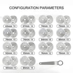 Podofo 15pcs Cap Oil Filter Wrench Socket Set Car Hand Remover Tool Kit 1/2"Square Drive Car Fuel Filtering Device Wrench Set MasCar