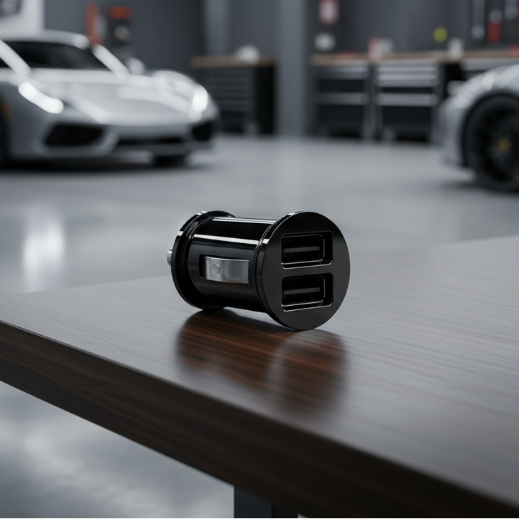 Dual USB Car Charger 5A Fast Charing 2 Port 12-24V Cigarette Socket Lighter Car USBC Charger for iPhone 12 Power Adapter MasCar