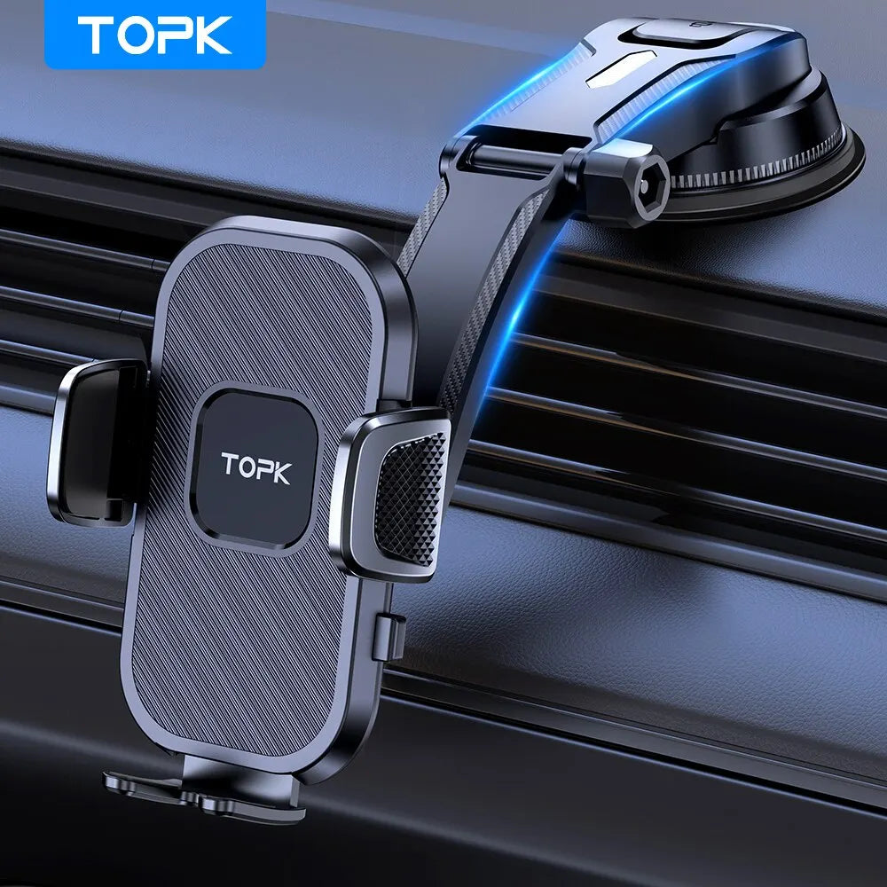 TOPK Car Phone Holder Gravity Stand for iPhone Xiaomi Samsung Car Mobile Support for Dashboard Windshield Air Vent Phone Mount MasCar