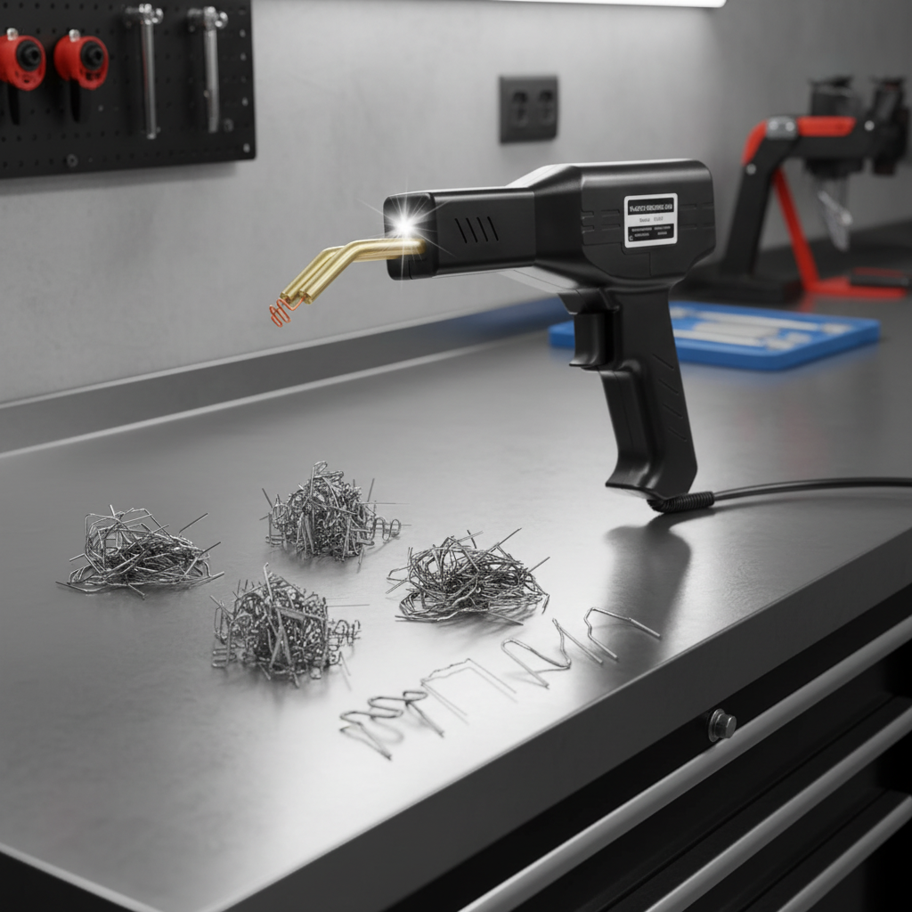 Plastic Welder Gun Welding Machine with Soldering Iron for PVC/Plastic Staple Repair, Car Bumper Repair Tools MasCar