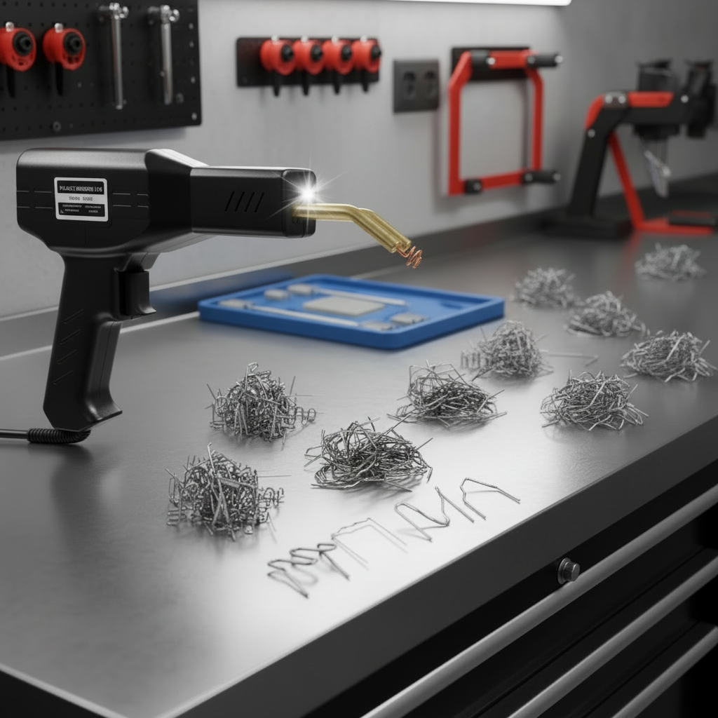 Plastic Welder Gun Welding Machine with Soldering Iron for PVC/Plastic Staple Repair, Car Bumper Repair Tools MasCar