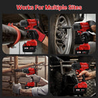 M-WALK Tool 1300N.M Brushless Impact Wrench Cordless Electric Wrench 1/2 in Screwdriver Power Tool For Milwaukee 18V Battery Pin MasCar