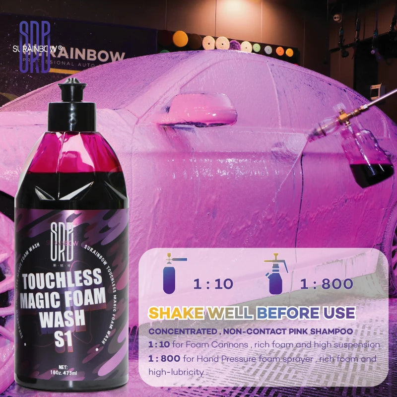 Pink Foaming Extreme Bodywash & Wax Foaming Car Wash Soap, (Works with Foam Cannons/Guns or Bucket Washes) For Cars, Trucks, RVs MasCar