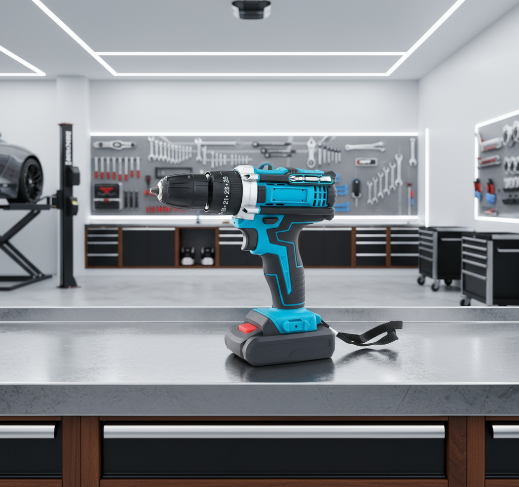 PERCEUSE-VISSEUSE SANS FIL 21V – Avec fonction percussion et 2 batteries MasCar