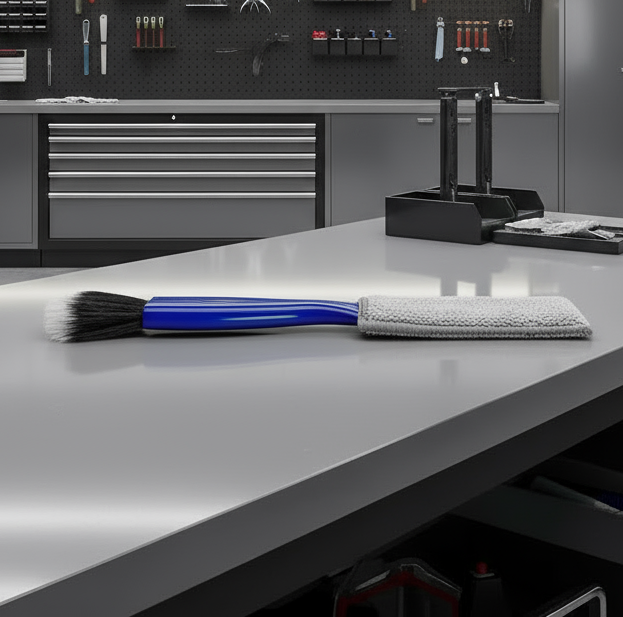 BROSSE DE NETTOYAGE DOUBLE EMBOUT – Spéciale aérations et intérieur auto MasCar